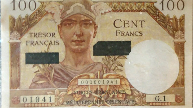 100 francs Suez type 1956