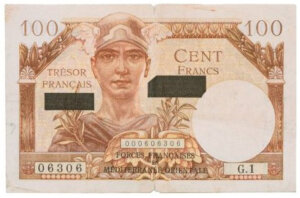 100 francs Suez type 1956