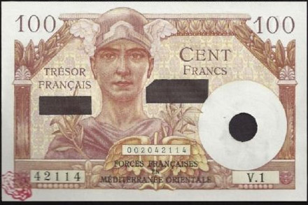 100 francs Suez type 1956