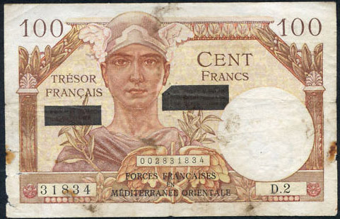 100 francs Suez type 1956