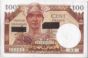 100 francs Suez type 1956