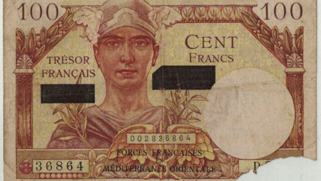 100 francs Suez type 1956