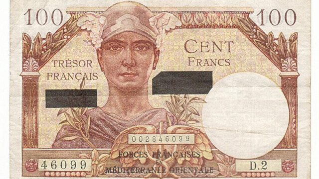 100 francs Suez type 1956