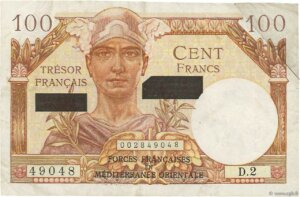 100 francs Suez type 1956