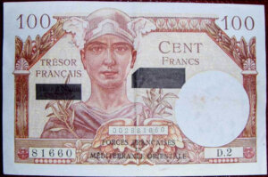 100 francs Suez type 1956