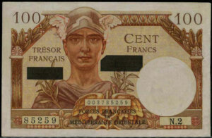 100 francs Suez type 1956