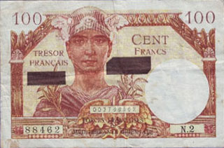 100 francs Suez type 1956