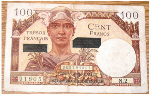 100 francs Suez type 1956