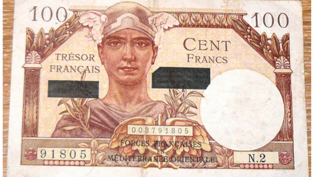 100 francs Suez type 1956