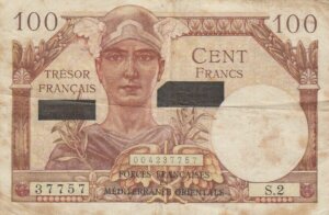 100 francs Suez type 1956