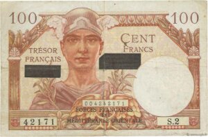 100 francs Suez type 1956