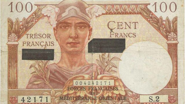 100 francs Suez type 1956