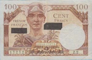 100 francs Suez type 1956