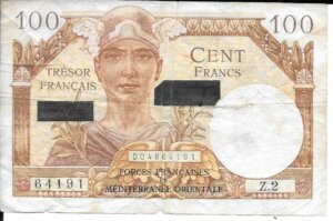 100 francs Suez type 1956