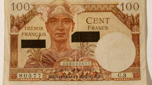 100 francs Suez type 1956