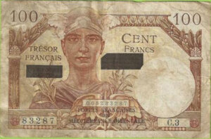 100 francs Suez type 1956