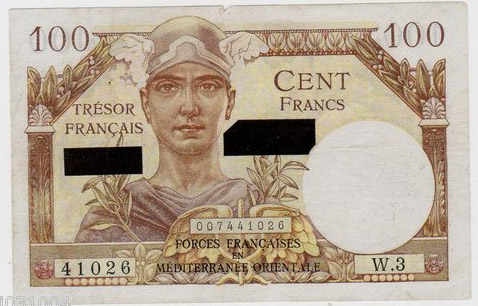 100 francs Suez type 1956