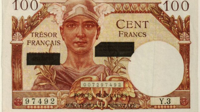 100 francs Suez type 1956