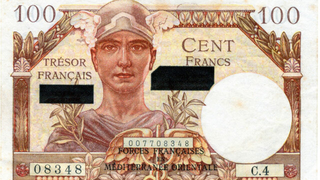 100 francs Suez type 1956