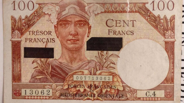 100 francs Suez type 1956