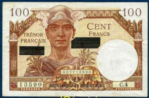 100 francs Suez type 1956