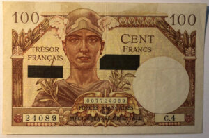 100 francs Suez type 1956