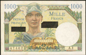 1000 francs Suez type 1956