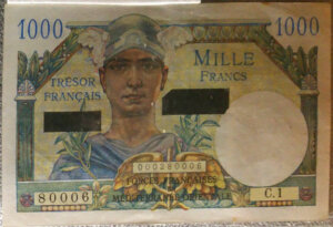 1000 francs Suez type 1956