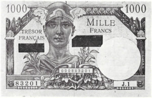 1000 francs Suez type 1956