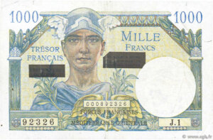 1000 francs Suez type 1956