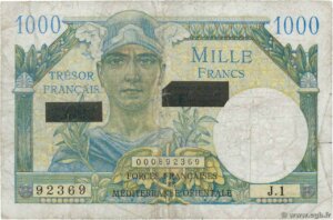 1000 francs Suez type 1956