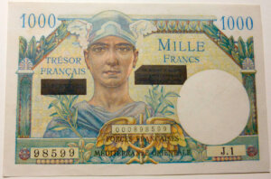 1000 francs Suez type 1956