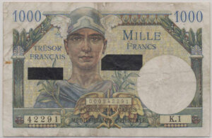 1000 francs Suez type 1956