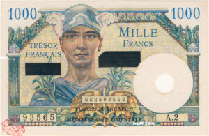 1000 francs Suez type 1956