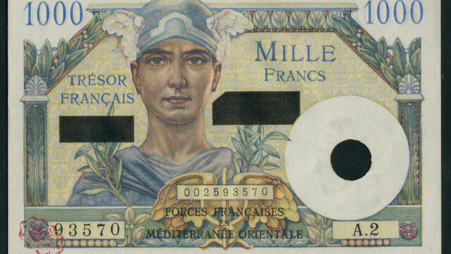 1000 francs Suez type 1956