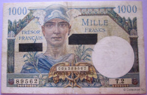 1000 francs Suez type 1956