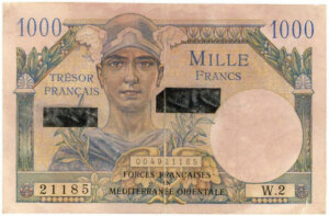 1000 francs Suez type 1956