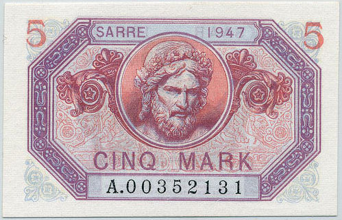 5 Mark Sarre type 1947