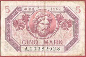 5 Mark Sarre type 1947