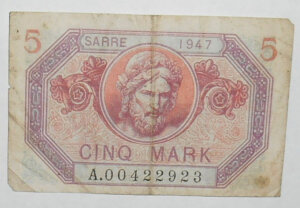 5 Mark Sarre type 1947