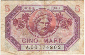 5 Mark Sarre type 1947