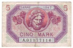 5 Mark Sarre type 1947