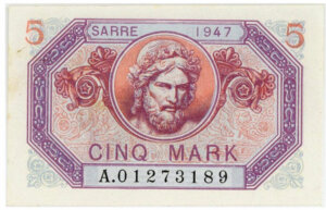 5 Mark Sarre type 1947