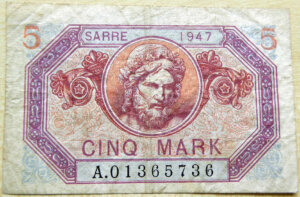 5 Mark Sarre type 1947