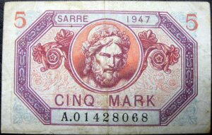 5 Mark Sarre type 1947