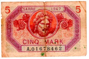 5 Mark Sarre type 1947