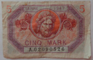 5 Mark Sarre type 1947