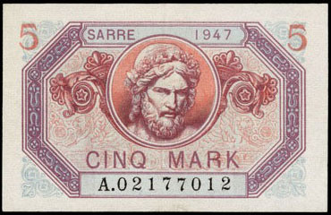 5 Mark Sarre type 1947