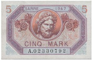 5 Mark Sarre type 1947