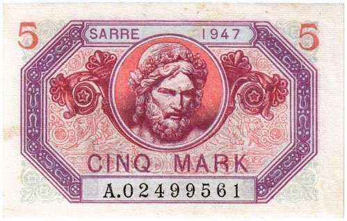 5 Mark Sarre type 1947